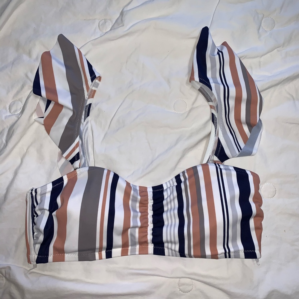 Adore Me striped bathing suit top